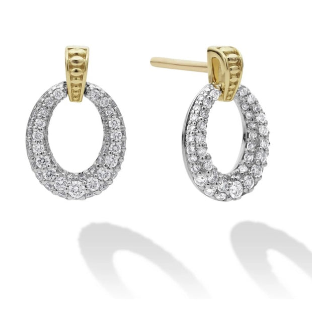 LAGOS 18K Gold Oval Drop Diamond Earring