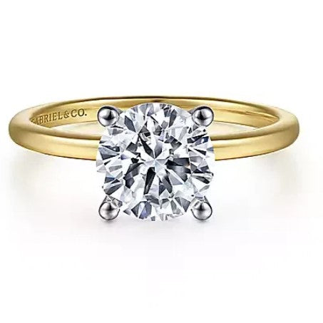 Gabriel & Co 14k Yellow Gold Solitaire Engagement Ring Mounting