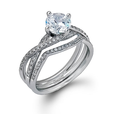 18K White Gold Simon G Diamond Engagement Ring