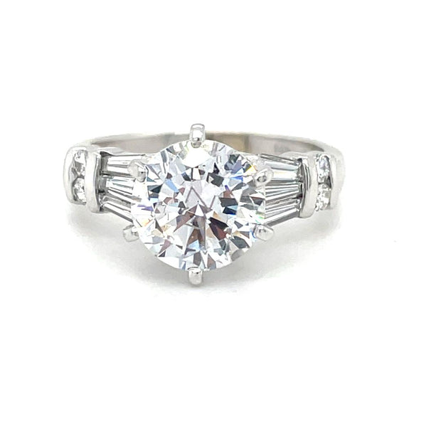 14K White Gold Diamond Ring Mounting