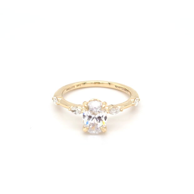 Gabriel & Co 14K Yellow Gold Diamond Engagement Ring Mounting