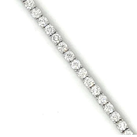 14K White Gold Lab Grown Diamond Tennis Bracelet