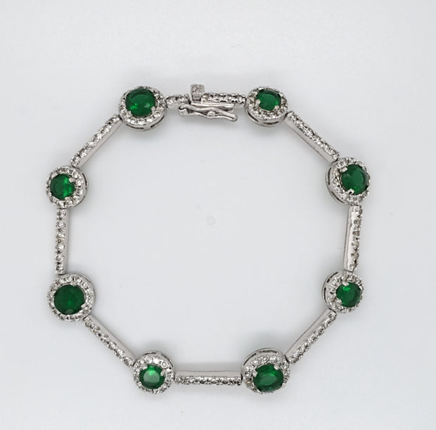 Silver Alloy IGI Appraised Ladies Bracelet