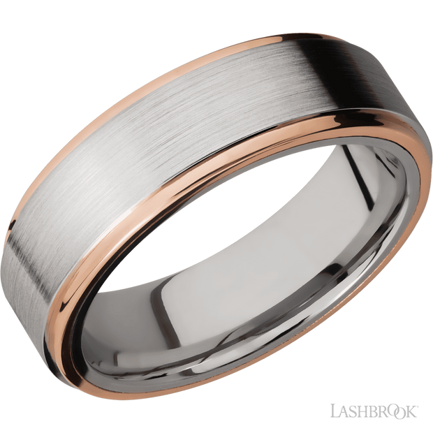 Lashbrook 7 Mm Wide/Flat Grooved Edges/Cobalt Chrome Band