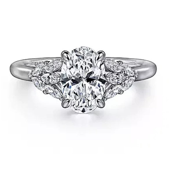 Gabriel & Co. 14K White Gold Diamond Semi-Mount