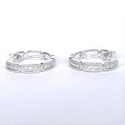 Gabriel & Co. 14K White Gold Diamond Hoop Earrings