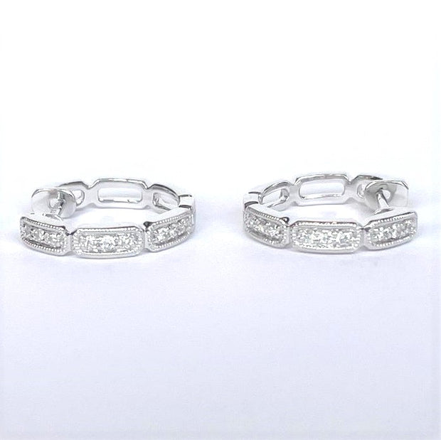 Gabriel & Co. 14K White Gold Diamond Hoop Earrings