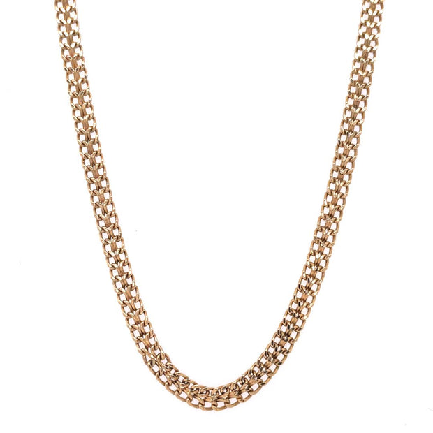 18K Yellow Gold Estate 18" Double Curb Chain