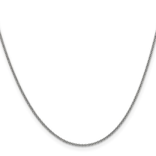 14k White Gold Cable Link Chain