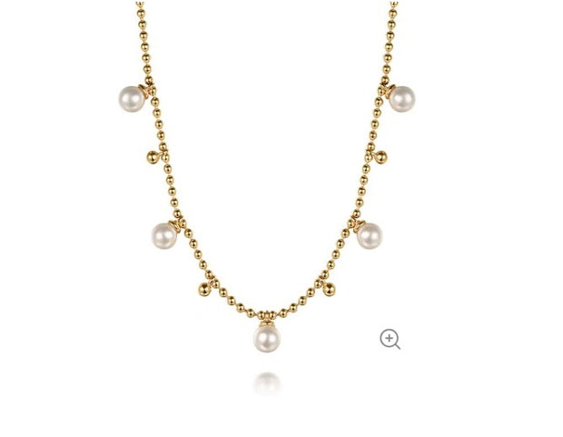 Gabriel & Co. 14K Yellow Pearl Droplet