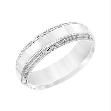 Platinum Comfort Fit Wedding Band 6MM