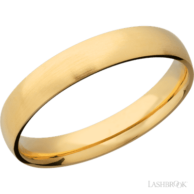 Lashbrook 4 Mm Wide Domed 14K Yellow Gold Band