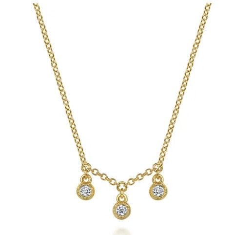 Gabriel & Co. 14K Yellow Gold Diamond Necklace