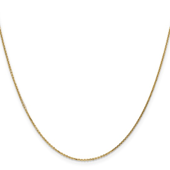 14K Yellow Gold Cable Link 18" Chain