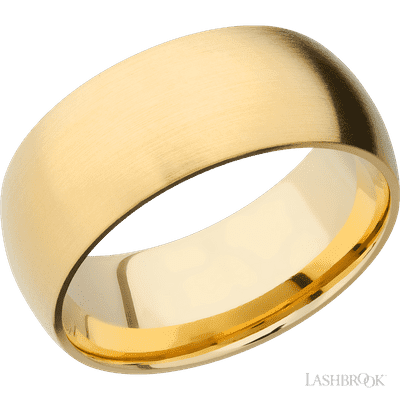 Lashbrook 9 Mm Wide Domed 14K Yellow Gold Band