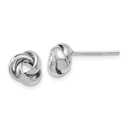 14K White Gold Stud Earrings