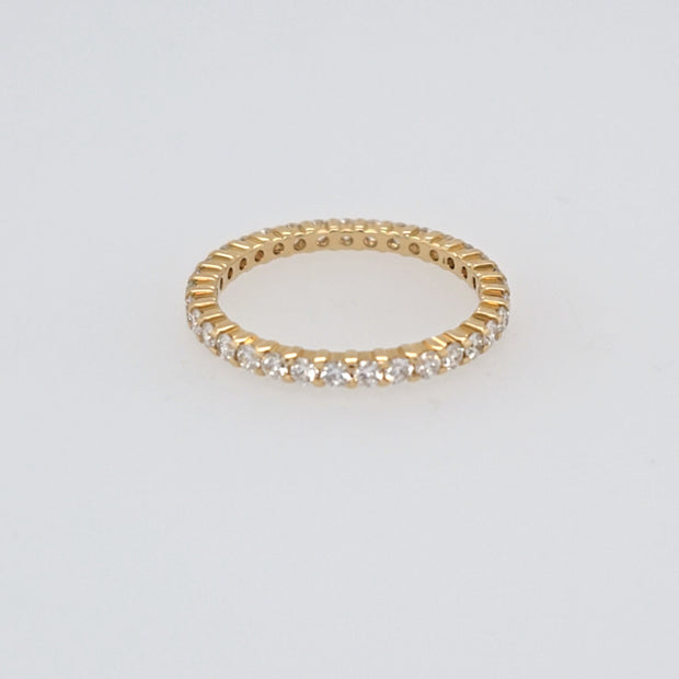 14K White Gold Diamond Wedding Eternity Band