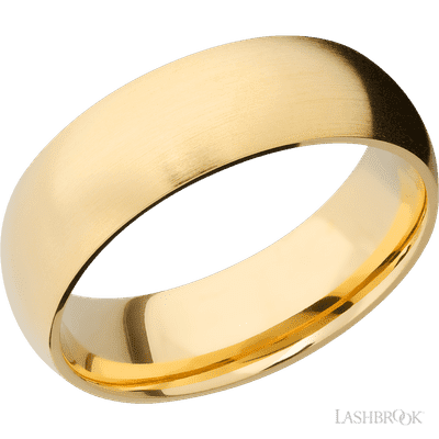 Lashbrook 7 Mm Wide Domed 14K Yellow Gold Band