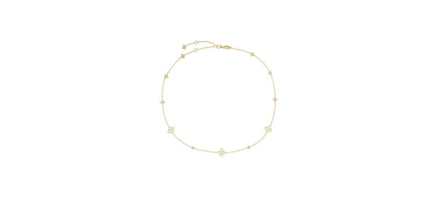 Roberto Coin 18K YELLOW GOLD PRINCIPESSA DIAMOND & FLOWER STATION NECKLACE