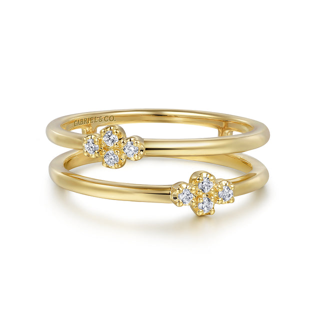Gabriel & Co. 14K Yellow Gold Diamond Easy Stackable Ring