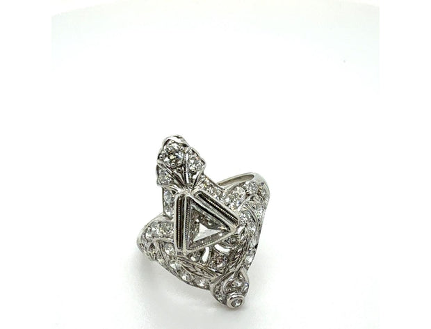 Platinum EstateTrillion Art Deco Diamond Ring