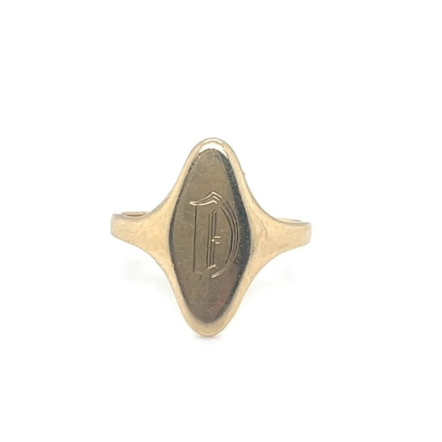 14K Yellow Gold Signet Ring