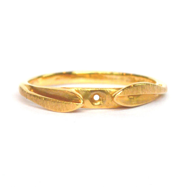 14K Yellow Gold Solitaire Fashion Ring