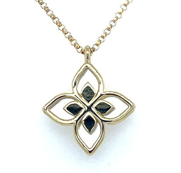 Roberto Coin Venetian Princess Mother Of Pearl Diamond Necklace