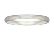 14K White Gold Low Dome Comfort Fit Goldman Luxe Wedding Band