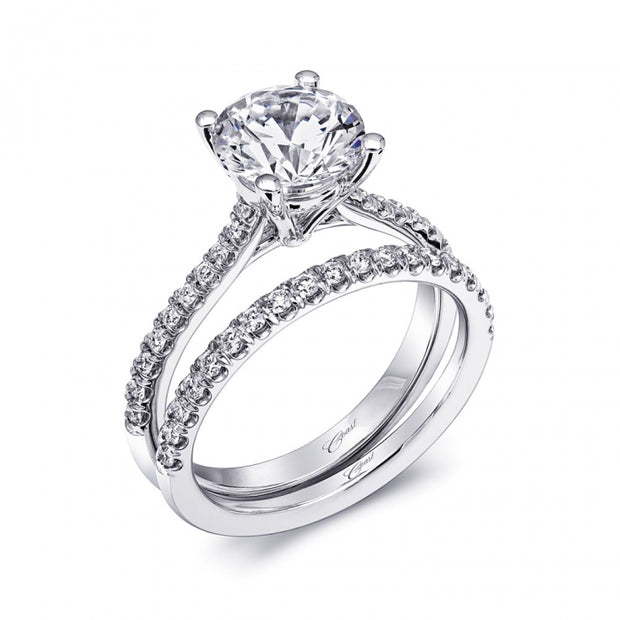 14K White Gold Coast Diamond Engagement Ring
