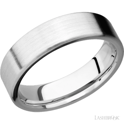 Lashbrook 6 Mm Wide Flat 14K White Gold Band