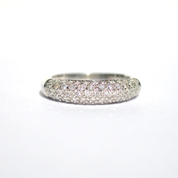 Platinum Pave Diamond Wedding Band