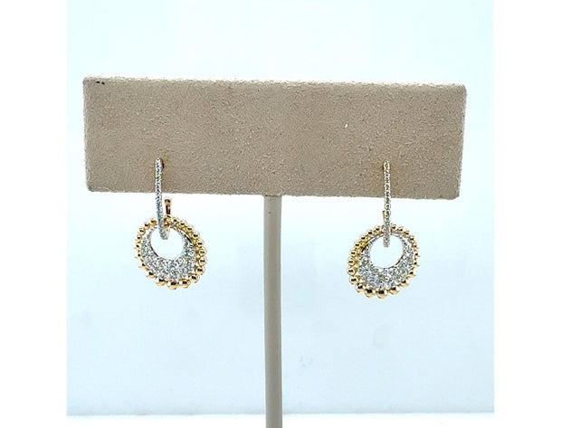 14K Yellow Gold Diamond Fashion Earrings