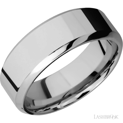 Lashbrook 8 Mm Wide High Bevel Titanium Band