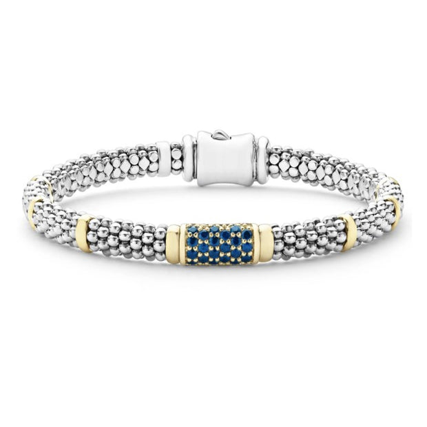 LAGOS Signature Caviar Blue Sapphire Station Bracelet