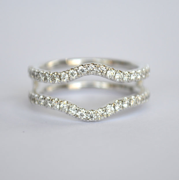 14k White Gold Diamond Wedding Band