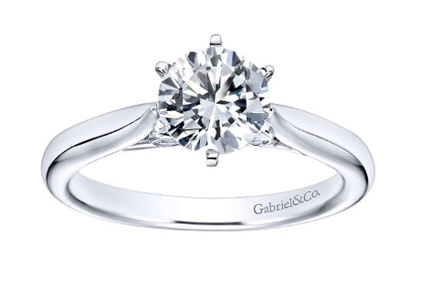 14k White Gold Gabriel & Co. Diamond Engagement Ring