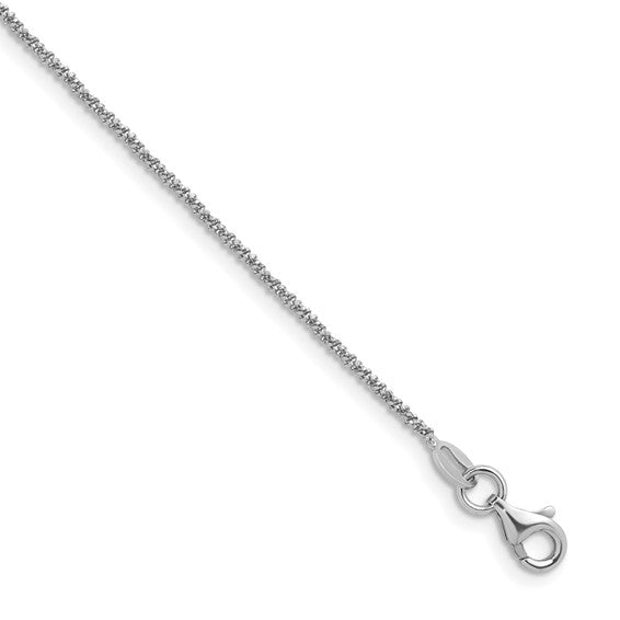 Sterling Silver Platinum-Plated Fancy
