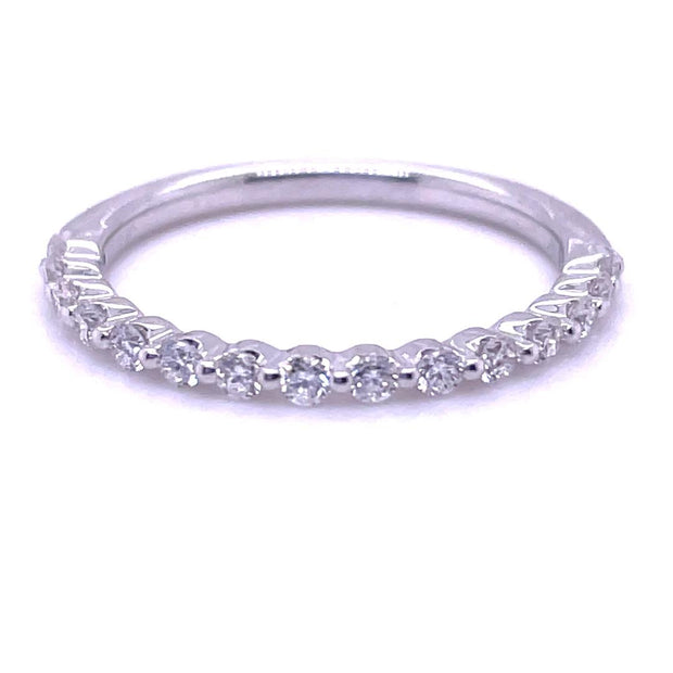 14k White Gold and Diamond band