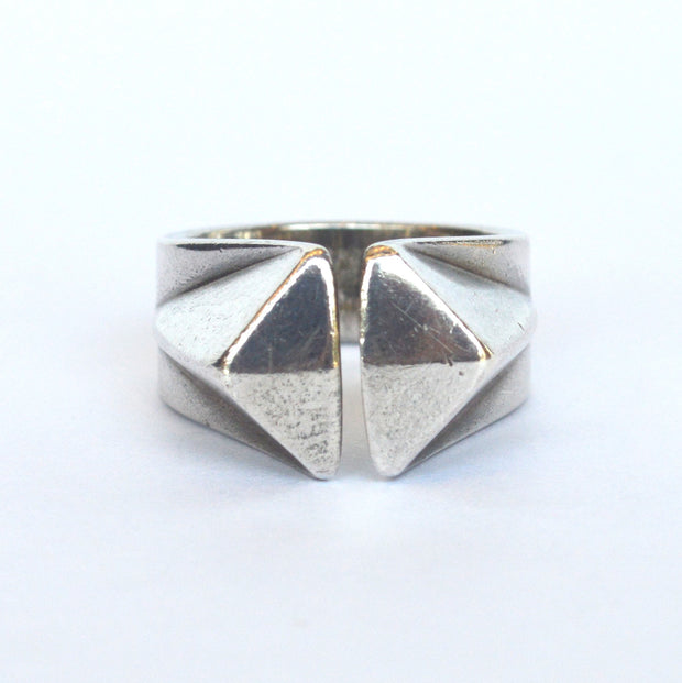 Sterling Silver Signed ACE Freeform Ring Of Norwegian Design