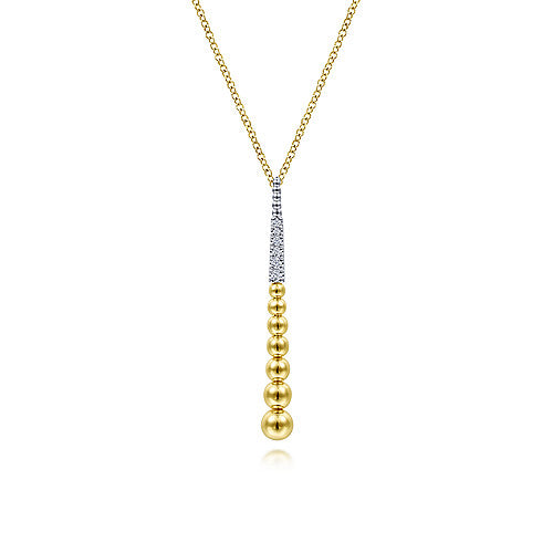 Gabriel & Co. 14k Two Tone Diamond Pendant