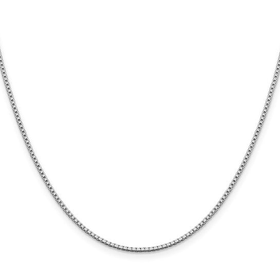 Sterling Silver Rhodium-plated Box Chain