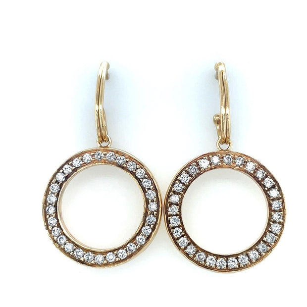 14k Yellow Gold Diamond Fashion Earrings