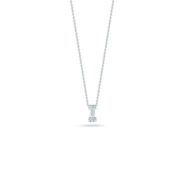 18k White Gold Roberto Coin Tiny Tresaures Diamond Pendant