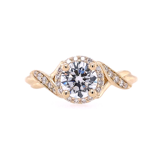 14K Yellow Gold Gabriel & Co. Diamond Engagement Ring