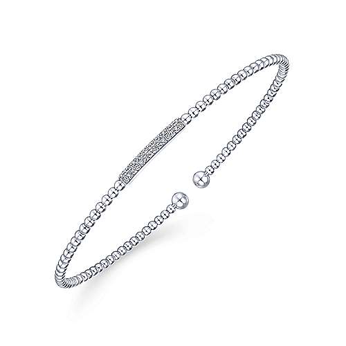 Gabriel & Co. 14k White Gold and Diamond Bujukan Cuff Bracelet