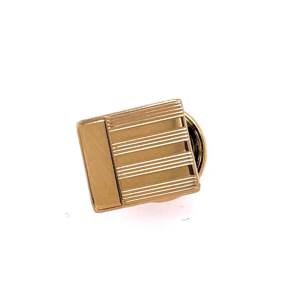 14K Yellow Gold Geometric Tie Tack