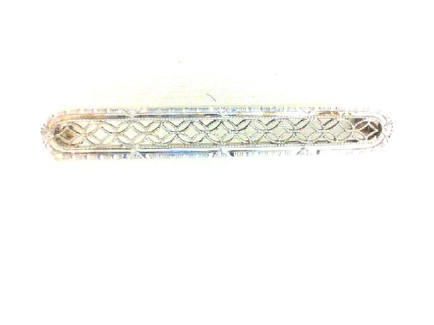 14K White Gold And Yellow Gold Filigree Estate Bar Pin