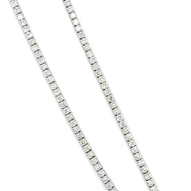 14K White Gold Diamond Tennis Necklace