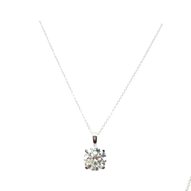 14K White Gold and LAB GROWN Diamond Necklace